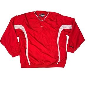 Vintage Nike Team Clima-FIT Red Pullover Windbreaker Jacket XL Korea